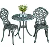 A bistro set with two chairs and a table, decorated with floral patterns. Produktbild-Vorschau