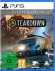 The image shows the front cover of the Teardown (Deluxe Edition) PS5 game. It features pixelated graphics of a van, explosions, and buildings, with the game title prominently displayed. Produktbild-Vorschau