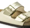 Birkenstock Arizona Damen-Pantoletten in Gold – weite Produktbild-Vorschau 4