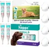 A product shot of Happs flea and tick drops for large dogs, showing the packaging and individual applicators. Produktbild-Vorschau