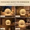 formano LED Deko-Kugel Winterhaus 15 cm Glas drehend Timer Produktbild-Vorschau 3