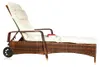 Sonnenliege braun Polyrattan Gartenlounge Liegestuhl Relax Produktbild-Vorschau 9
