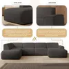 AX LIVING XXL Sofa U Form Didim Grau 378cm breit modern & Produktbild-Vorschau 6
