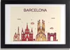 Bild 30x20 MDF-Rahmen, Wandkunst Inschrift Barcelona Produktbild-Vorschau 1