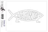 Aufkleber / Autoaufkleber - JDM - Die cut - Darwin Fish Produktbild-Vorschau 2