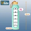 Vilde | Butelka na wodę szklana 1L - z etui silikonowym - Podgląd zdjęcia produktu 5