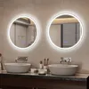 Lustro do łazienki LED, okrągłe, o średnicy 70 cm, z Podgląd zdjęcia produktu 8