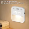 LED Nachtlicht mit Uhr, Menschensensor, Weiß/Warmlicht, Produktbild-Vorschau 5