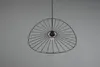 A black wire pendant light fixture against a plain gray background. Anteprima dell’immagine prodotto