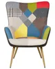 BELIANI Ohrensessel Patchwork/ Bunt Hocker Polsterbezug mit Produktbild-Vorschau 6