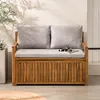 home24 Massive Gartenbank - Akazie Massiv / Polyester - Produktbild-Vorschau 1