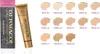 A collage showing a tube of Dermacol Make-Up Cover foundation and swatches of different shades. Voir les images du produit