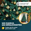 DEUBA® Weihnachtskugeln 100tlg Ø 3-6cm Kunststoff matt Produktbild-Vorschau 2