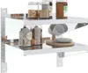 A stainless steel shelf with two levels, holding jars of food and cups. Anteprima dell’immagine prodotto