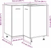 vidaXL Hängeschrank Schwarz Eichen-Optik 75,5 x 75,5 x 80,5 Produktbild-Vorschau 8