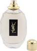 YSL Parisienne Eau de Parfum Flakon ohne Kappe, goldener Sprühkopf sichtbar, daneben abgelegter Verschluss auf weißem Hintergrund. Voir les images du produit