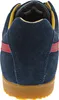 The back view of a blue sneaker with red and yellow accents. Náhled obrázku produktu