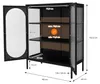ML-Design Vitrinenschrank Schwarz, Vitrine mit 3 Produktbild-Vorschau 7