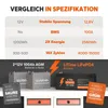 24V 100Ah LiFePO4 Batterie mit BMS 2560Wh Stromspeicher für Produktbild-Vorschau 4