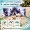 Lantigo Paravento da Spiaggia Ancora rossa e blu 10m | Anteprima dell’immagine prodotto 9