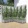 vidaXL květináč s mříží Světle šedý 120x120x121,5 cm PP Náhled obrázku produktu 2