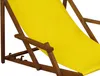 Gartenliege Liegestuhl gelb Fußablage Tisch Kissen Produktbild-Vorschau 16