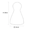 A diagram showing the dimensions of a lamp. Produktbild-Vorschau