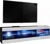 Komodee TV skříňka Tivoli, bílá/černá, šířka 140 cm x výška Náhled obrázku produktu 3