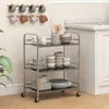 HOMCOM Desserte cuisine, chariot de service à 3 niveaux en Voir les images du produit 8