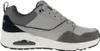 A side view of a gray Skechers sneaker. Voir les images du produit