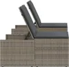 The Living Store Sonnenliegen 2 Stk. mit Tisch Grau Poly Produktbild-Vorschau 8
