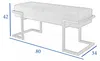 BETTSO Loft-Bank CELY 80 – hellbeige Samtpolsterung, Produktbild-Vorschau 4
