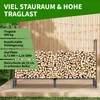 TTL GARDEN Kaminholzregal M 200x36x116cm Schwarz mit Produktbild-Vorschau 6