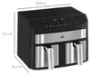 Friggitrice ad aria HOMCOM da 8 litri con doppia camera, 10 Anteprima dell’immagine prodotto 3