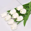 OKWISH Künstliche Tulpen Weiß 10 Stück ohne Vase – Produktbild-Vorschau 9