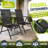 tillvex Gartenstuhl Schwarz klappbar aus Aluminium | Produktbild-Vorschau 4