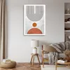 Leinwandbild Bögen und Kreise im Boho-Stil 60x90 Feeby Grau Produktbild-Vorschau 2