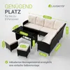 Juskys Polyrattan Lounge Manacor - Sofa, stolik, stołek i Podgląd zdjęcia produktu 4