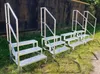 3 Stufen mit Geländer Stahltreppe Außentreppe Freistehend Produktbild-Vorschau 5