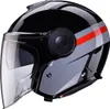 CABERG SOHO ZEPHYR Jethelm L in grau/rot/schwarz Produktbild-Vorschau 2