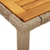 7-tlg. Garten-Essgruppe mit Kissen Beige Poly Rattan Akazie Produktbild-Vorschau 6