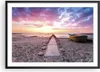 Gerahmtes Poster - Schwarzer Rahmen - Boot Strand Himmel - Produktbild-Vorschau 1