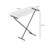 Kompakter schwarzer Wäscheständer zum Aufhängen, 90x32x83 Produktbild-Vorschau 5