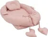 A pink baby nest with a small pillow. Produktbild-Vorschau