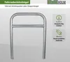 Fahrradanlehnbügel 78 x 115 cm Stahl feuerverzinkt Ø 60 mm Produktbild-Vorschau 1