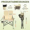 Skládací rybářská židle UISEBRT Outdoor, krémová, s pevným Náhled obrázku produktu 2