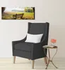 Wallario Premium Leinwandbild Idyllische Holzbank in den Produktbild-Vorschau 4
