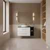 RODAN | Badschrank Hängend - 80 cm - Weiß, Schwarz - MDF - Produktbild-Vorschau 8