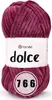 A ball of YarnArt Dolce yarn in a dark pink color. Podgląd zdjęcia produktu