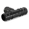 A black plastic T-connector for pipes. Produktbild-Vorschau